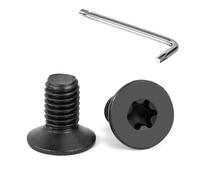 Tunejoy Tornillos de Cabeza Avellanada Torx M8 x 16 mm Negro Tornillo Avellanado Mecánico de Acero Inoxidable A2 V2A con T40 llave Rosca Completa 20 Piezas
