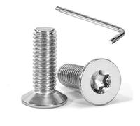 Tunejoy Tornillos de Cabeza Avellanada Torx M8 x 25 mm Tornillo Avellanado Mecánico de Acero Inoxidable A2 V2A con T40 llave Rosca Completa 20 Piezas