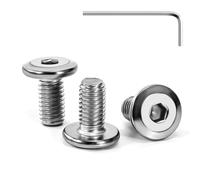 Tunejoy Tornillos de Cabeza Plana M5 x 10 mm Tornillo de Cabeza Hexagonal de Acero Inoxidable A2 V2A Perno de Muebles con llave Allen Rosca Completa 30 Piezas