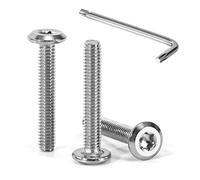 Tunejoy Tornillos de Cabeza Plana Torx M4 x 25 mm Tornillo de Cabeza Hexagonal de Acero Inoxidable A2 V2A Perno de Muebles con T20 llave Rosca Completa 30 Piezas