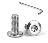 Tunejoy Tornillos de Cabeza Plana Torx M5 x 12 mm Tornillo de Cabeza Hexagonal de Acero Inoxidable A2 V2A Perno de Muebles con T25 llave Rosca Completa 20 Piezas