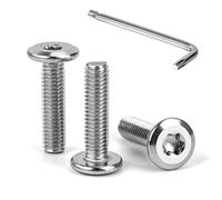 Tunejoy Tornillos de Cabeza Plana Torx M5 x 20 mm Tornillo de Cabeza Hexagonal de Acero Inoxidable A2 V2A Perno de Muebles con T25 llave Rosca Completa 30 Piezas