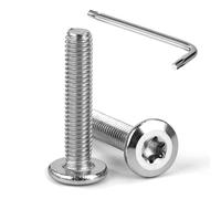 Tunejoy Tornillos de Cabeza Plana Torx M5 x 25 mm Tornillo de Cabeza Hexagonal de Acero Inoxidable A2 V2A Perno de Muebles con T25 llave Rosca Completa 20 Piezas