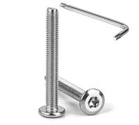 Tunejoy Tornillos de Cabeza Plana Torx M5 x 40 mm Tornillo de Cabeza Hexagonal de Acero Inoxidable A2 V2A Perno de Muebles con T25 llave Rosca Completa 20 Piezas