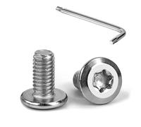 Tunejoy Tornillos de Cabeza Plana Torx M6 x 12 mm Tornillo de Cabeza Hexagonal de Acero Inoxidable A2 V2A Perno de Muebles con T30 llave Rosca Completa 20 Piezas