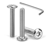Tunejoy Tornillos de Cabeza Plana Torx M6 x 35 mm Tornillo de Cabeza Hexagonal de Acero Inoxidable A2 V2A Perno de Muebles con T30 llave Rosca Completa 30 Piezas