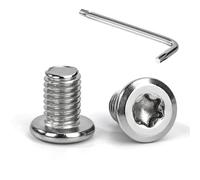 Tunejoy Tornillos de Cabeza Plana Torx M8 x 12 mm Tornillo de Cabeza Hexagonal de Acero Inoxidable A2 V2A Perno de Muebles con T40 llave Rosca Completa 20 Piezas