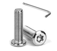 Tunejoy Tornillos de Cabeza Plana Torx M8 x 30 mm Tornillo de Cabeza Hexagonal de Acero Inoxidable A2 V2A Perno de Muebles con T40 llave Rosca Completa 20 Piezas