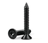 Tunejoy Tornillos para Madera Torx M5 x 50 mm Negro Tornillo Avellanado de Acero Inoxidable A2 V2A Tornillo Universales Rosca Completa 20 Piezas