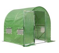 Túnel de láminas 2x2m Garden Point verde con puerta