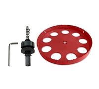 TUNEZ® Sierra perforadora M42 bimetálica con árbol hexagonal y brocas de metal centrado, kit de sierra de corona para madera, metal, yeso y chapa de hierro, tubo de plástico (300 MM)