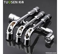 TUOSEN-llave de codo de perforación de tubo tipo L, llave de manga hexagonal exterior de doble cabezal, tuerca de tornillo fija para quitar 11mm