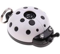Tuoservo Repelente ultrasónico de plagas para mascotas, perros, gatos, garrapatas, pulgas, piojos y mosquitos, forma de mariquita (blanco)