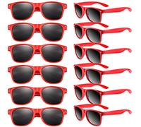 TUPARKA Paquete de 12 anteojos de sol, regalos de fiesta, juguetes de fiesta a granel, regalos de bolsa de regalo para fiesta de cumpleaños, playa, piscina, suministros para fiesta de boda, rojo