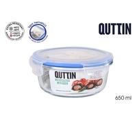Quttin Set 3 y 4 recipientes vidrio borosilicato herméticos 375-1500cc, válvula microondas