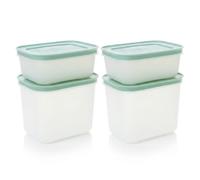 Tupperware Congelador de 450 ml (2) + 1,1 L (2) cristal de hielo azul ahumado