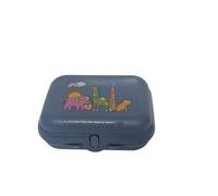 Tupperware Fiambrera doble tamaño 2 para sándwich de guardería (azul oscuro Safari)