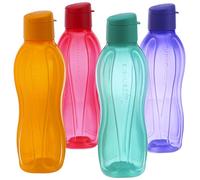 Tupperware Fliptop - Juego de 4 botellas de agua, 750 ml, multicolor