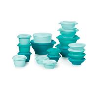 Tupperware Heritage Collection - Juego de 36 recipientes de almacenamiento de alimentos en color verde vintage, aptos para lavavajillas y sin BPA (18 recipientes, 18 tapas)