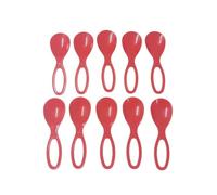 Tupperware Juego de 10 cucharas originales, color rojo, cucharas para gachas y vasos, para viajes, sin BPA, reutilizables