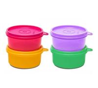 Tupperware Juego de 4 recipientes de plástico tropical, 230 ml, multicolor