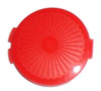 Tupperware Mini Clamshell Pill Keeper - Recipiente redondo de bolsillo, color rojo