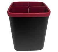 Tupperware Olla organizadora de 1,8 L, color negro y rojo, 4 compartimentos, organizador de utensilios de cocina, organizador de utensilios de cocina, contenedor de almacenamiento