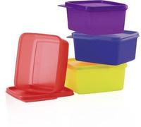 Tupperware Recipiente de plástico de 500 ml, paquete de 4 (multicolor)