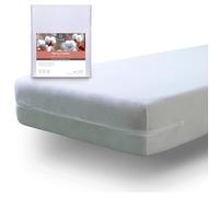 Tural - Funda de Colchón Ajustable 120x190/200 cm | Protector de Colchón Transpirable | Cubre Colchón con Cremallera | Rizo de Algodón | Certificado Oeko-Tex