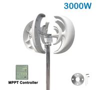 Turbina eólica vertical de 3000W - Generador eólico - Aerogenerador - Energía eólica - Motor eólico