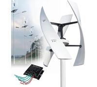 Turbina Eólica Vertical Kit Completo 20000W Generador Viento Jardín Instalacion Eolica Domestica Aerogenerador Eólica Trifásico AC Turbina Eólica de Viento Vertical con Controlador(48V)