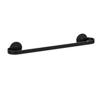 Turbo-Loc® UNO Bivio Black - Toallero de Barra (40 cm, Aluminio, fijación sin taladros), Color Negro