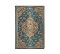 Paperblanks Cuaderno Turquoise Chronicles Mini – Tapa flexible, rayado, 80 g/m², cantos impresos