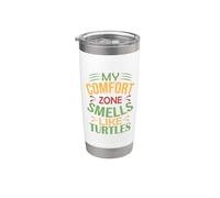 Turtle Funny: Mi zona de confort huele a tortugas Vaso térmico de acero inoxidable de doble pared