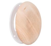 TURvent 100mm Difusor de Aire de Madera de Aliso Negro Sin Resina para Sauna - Válvula de Ventilación Ajustable para Entrada y Salida de Aire - Rejilla de Ventilación para Pared o Techo