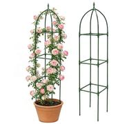 Tutor para Plantas Trepadoras Exterior Pie de obelisco Vertical de Altura | Soporte para plantas de exterior para terraza, hogar, jardín, privacidad en bodas, hortalizas, flores y