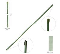 Tutor varilla bambú plastificado Ø 12-14 mm. x 150 cm. (paquete 10 u