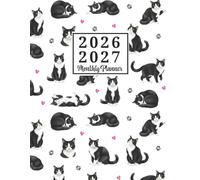 Tuxedo Cat 2026 - 2027 Monthly Planner: Large Size 8.5x11in Calendar from January 2026 to December 2027 for Cat Lovers