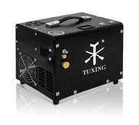 TUXING Compresor de aire PCP 4500psi, bomba de compresor de aire de alta presión sin agua de aceite para tanque de paintball/buceo 220 V / 12 V (transformador incorporado)