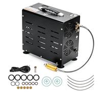 TUXING Compresor de aire PCP,800W Compresor de doble cilindro PCP Airgun, 4500PSI Auto Stop Ventilador incorporado Sistema de refrigeración Bomba compresora para botella de buceo/Rifle PCP