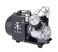 TUXING Compresor de botella de buceo, 4500 psi, compresor de aire PCP, compresor de aire de alta presión, doble cilindro, bomba para paintball y botellas de buceo de 220V (TXEDM041)