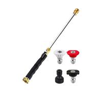 Tuxuseo Limpiador de alta presión - 3 modos ajustables antideslizantes - Lanza pulverizadora de alta presión boquilla manguera para césped, patio, patio, jardín, limpieza de ventanas, baño de mascotas
