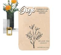 Tuxuseo Placa de flores con huella de mano | Gracias por tu apoyo al