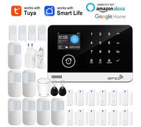 Tuya WiFi inteligente GSM sistema de alarma de seguridad para el hogar-teclado táctil RFID APP Control inalámbrico antirrobo con volumen ajustable Option D