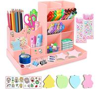 TWBEST Organizador de Escritorio,Organizador Escritorio 5 Piezas,Portalápices Multifuncional Lapiceros para Escritorio Niña,para Oficina,Hogar,Escuela
