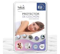 Twillie - Protector de Colchón 130 x 190 cm Impermeable - Hecho en Europa - Oeko-Tex® - Aegis® - Transpirable - Hipoalergénico, Anti-Bacteriano, Anti-Acaros - Cubre Colchón 100% Polialgodón