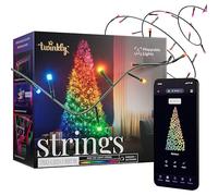 Twinkly Strings 750 LED RGB Luces LED para Exterior e Interior, Luces LED Inteligentes Compatible con Alexa y Google Home, IP44, Decoración de Navidad, Control de Aplicación, Cable Negro, 60 m