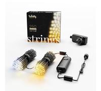 Twinkly Strings, Cadena de Luces LED Controladas por Aplicación con 250 LEDs AWW (Ámbar, Blanco Cálido, Blanco Frío)