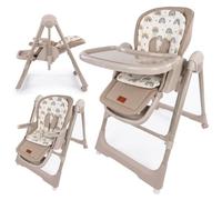 Twinly Trona evolutiva bebe 2 en 1, Hamaca y Columpio - Movity, Beige | Plegable, Reclinable, Arnés de 5 Puntos, De 6m a 15 kg