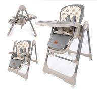 Twinly Trona evolutiva bebe 2 en 1, Hamaca y Columpio - Movity, Gris | Plegable, Reclinable, Arnés de 5 Puntos, De 6m a 15 kg